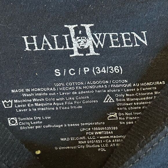 5 for $25🔥Halloween II Michael Meyers Black T-Shirt Small (34/36) - Picture 3 of 4